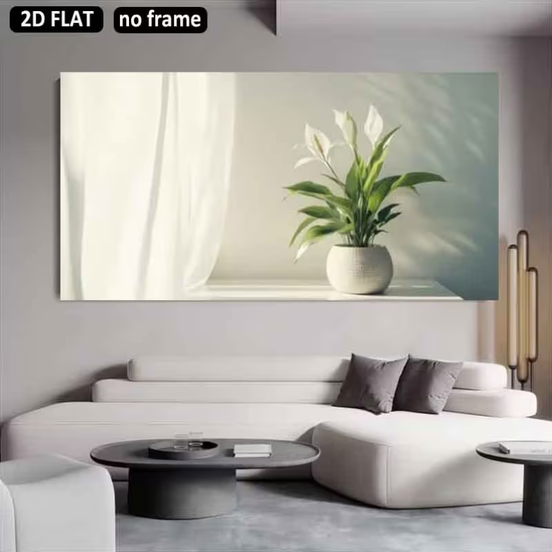 1 ชิ้น (ไม่มีกรอบ) 2D แบน, 2D  - Peace Lily White บทวิจารณ์และราคา
