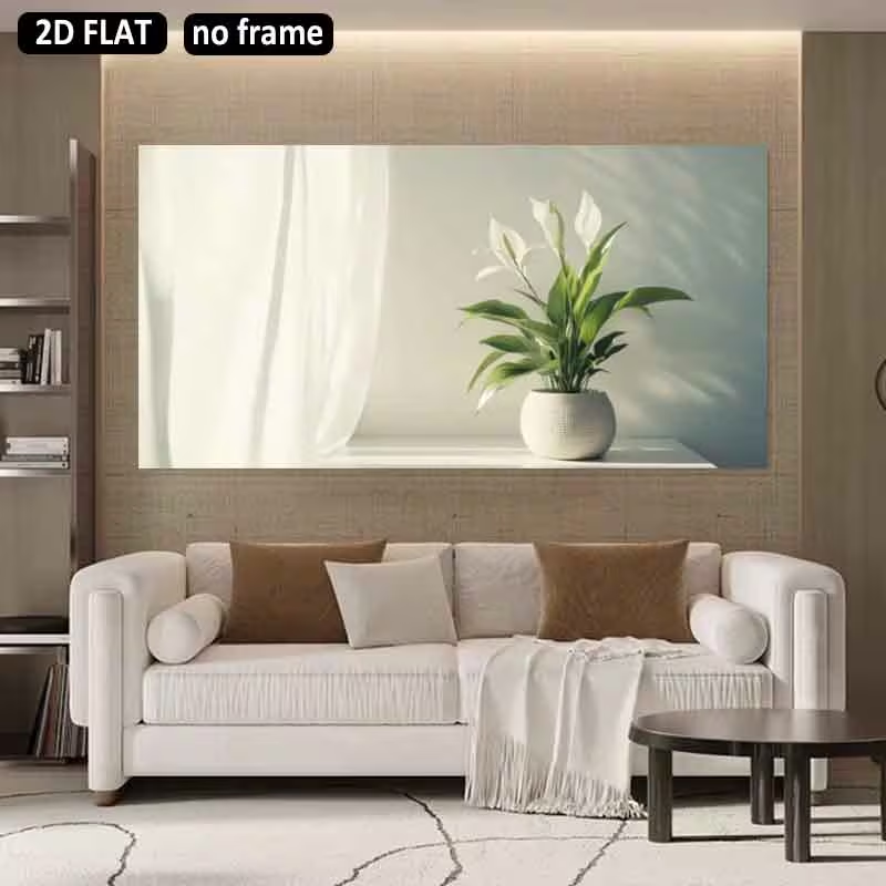 1 ชิ้น (ไม่มีกรอบ) 2D แบน, 2D  - Peace Lily White บทวิจารณ์และราคา